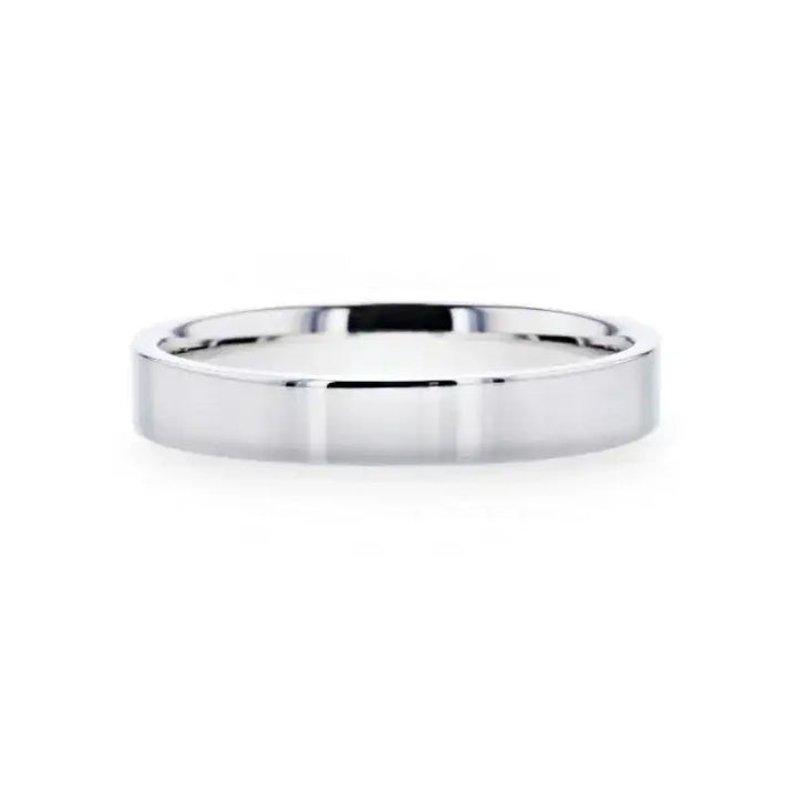 ARGENT Silver Polished Finish Flat Style Wedding Band - 4mm & 8mm - Larson Jewelers