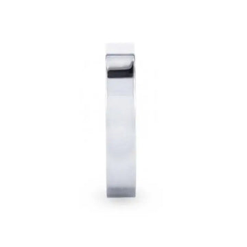 ARGENT Silver Polished Finish Flat Style Wedding Band - 4mm & 8mm - Larson Jewelers