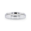 LUCY Silver Polished Finish Flat Center Women's Wedding Band With Beveled Edges - 4mm - Larson Jewelers