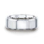 LUCID Silver Polished Finish Flat Center Wedding Band With Beveled Edges - 4mm & 8mm - Larson Jewelers