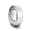 LUCID Silver Polished Finish Flat Center Wedding Band With Beveled Edges - 4mm & 8mm - Larson Jewelers