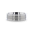 MAGNUM Flat Polished Edge Titanium Band with Offset Grooves and Satin Center - 8mm - Larson Jewelers