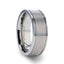 FAIRFIELD Flat Satin Finish Titanium Ring - 8mm - Larson Jewelers