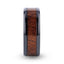 DOMINICA Black Titanium Band with Polished Bevels and Exotic Mahogany Hard Wood Inlay - 8mm - Larson Jewelers