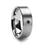 IRENAEUS Flat Brushed Tungsten Men’s Wedding Ring with Black Diamond - 6mm & 8mm - Larson Jewelers