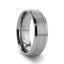 SHIRE Titanium Brushed Center Men’s Flat Wedding Ring with Polished Beveled Edges - 6mm & 8mm - Larson Jewelers