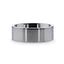HARDY Polished Finish Flat Style Men’s Titanium Wedding Ring - 6mm & 8mm - Larson Jewelers