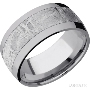 Tantalum with Polish Finish and Meteorite Inlay - 10MM - Larson Jewelers