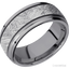 Tantalum with Satin , Polish Finish and Meteorite Inlay - 9 MM - Larson Jewelers