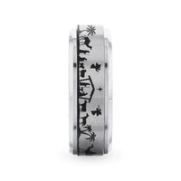 NATIVITY SCENE on Spinning Tungsten Carbide Ring
