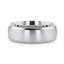 DUSTIN Chrome-Plated Titanium Domed Brushed Center Men's Wedding Ring with Polished Beveled Edges - 8mm - Larson Jewelers