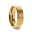 RADIATE Gold-Plated Titanium Flat Brushed Center Men's Wedding Ring With Beveled Polished Edges - 8mm - Larson Jewelers