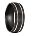 Men's Black Titanium Wedding Band Brushed Satin Finish by Crown Ring- 8mm - Larson Jewelers