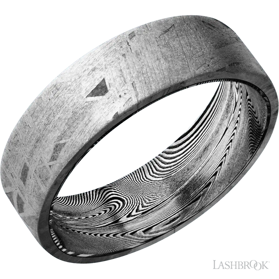 Meteorite with None Finish and Tightweave - 7MM - Larson Jewelers