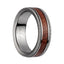 Titanium Wedding Band With Pink Ivory Inlay & Coined Edges - 6mm & 8mm - Larson Jewelers