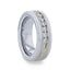 HOLDEN Flat Tungsten Carbide ring with Satin Finished Silver Inlay and 0.9 ctw Channel Set Diamonds by Thorsten - 8mm - Larson Jewelers