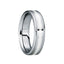 TRAIANUS Silver Inlaid Polished Tungsten Wedding Band with Brushed Dual Grooves by Crown Ring - 6mm - Larson Jewelers