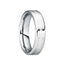 CAELINUS Tungsten Carbide Wedding Ring with 18K White Gold Inlay - 6mm - Larson Jewelers