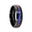COSMIC Black Tungsten Ring with Crushed Alexandrite and Dark Blue & Purple Crushed Goldstone - 4mm - 8mm - Larson Jewelers