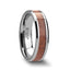 KODIAK Tungsten Wedding Band with Bevels and Rosewood Inlay - 4mm - 12mm - Larson Jewelers