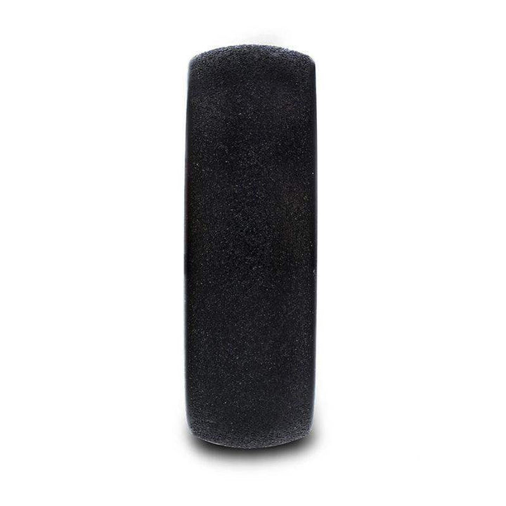 OBSIDIAN Domed Black Tungsten Carbide Ring with Sandblasted Crystalline Finish - 4mm - 8mm - Larson Jewelers