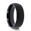 OBSIDIAN Domed Womens Black Tungsten Carbide Ring with Sandblasted Crystalline Finish - 4mm - Larson Jewelers