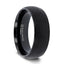 OBSIDIAN Domed Black Tungsten Carbide Ring with Sandblasted Crystalline Finish - 4mm - 8mm - Larson Jewelers