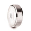 ANTARES White Tungsten Brushed Center Men’s Wedding Ring with Polished Beveled Edges & White Interior - 8mm - Larson Jewelers