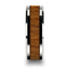 TEKKU Wood Tungsten Ring with Polished Bevels and Teak Wood Inlay - 6mm - 10mm - Larson Jewelers