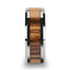 PALMALETTO Tungsten Carbide Ring with Beveled Edges and Real Zebra Wood Inlay - 10mm - Larson Jewelers