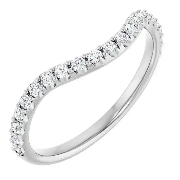 14K White Gold Accented Matching Band - Larson Jewelers