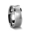 TREVICO Brushed Concave Tungsten Ring with Flat Polished Edges - 8mm - Larson Jewelers