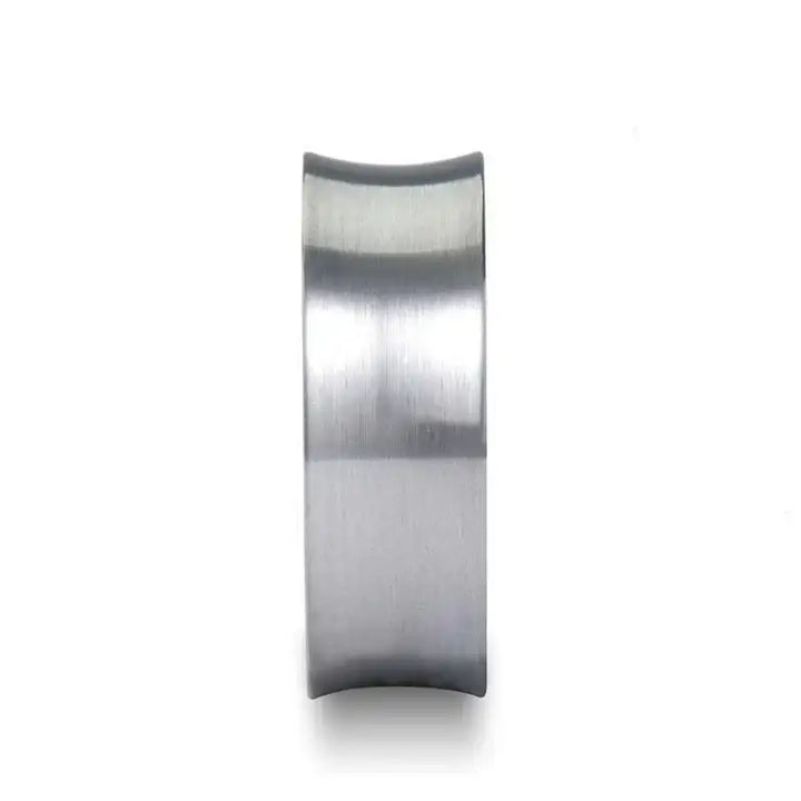 TUCSON Concave Tungsten Carbide Ring with Brushed Finish - 8mm - Larson Jewelers