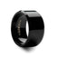 SEATTLE Black Tungsten Carbide Wedding Band with Bevels - 12mm - Larson Jewelers