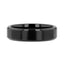 INFINITY Black Tungsten Ring with Beveled Edges - 4mm - 12mm - Larson Jewelers