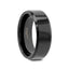 SEATTLE Black Tungsten Carbide Wedding Band with Bevels - 12mm - Larson Jewelers
