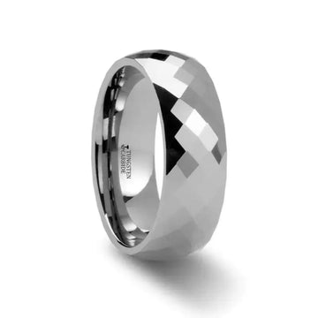 ATLANTIS Diamond Faceted Womens Tungsten Ring - 2mm - Larson Jewelers