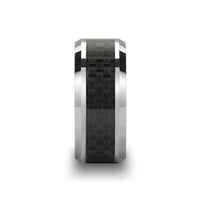 INDIANAPOLIS Black Carbon Fiber Inlay Tungsten Carbide Ring - 10mm - Larson Jewelers