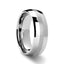 PONTUS Platinum Inlaid Domed Tungsten Wedding Ring - 6mm & 8mm - Larson Jewelers
