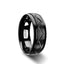ENIGMA Domed Black Tungsten Ring with Brushed Cross Alternating Diagonal Cuts Pattern - 8mm - Larson Jewelers