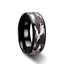 CONQUEST Beveled Black Tungsten Carbide Ring with Black and Gray Camo Pattern - 8mm - Larson Jewelers