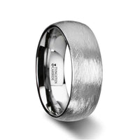 BLACKWALD Domed Tungsten Carbide Ring with Wire Brushed Finish Design - 6mm & 8mm - Larson Jewelers