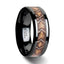 FANG Black Ceramic Wedding Ring with Boa Snake Skin Design Inlay - 8mm - Larson Jewelers