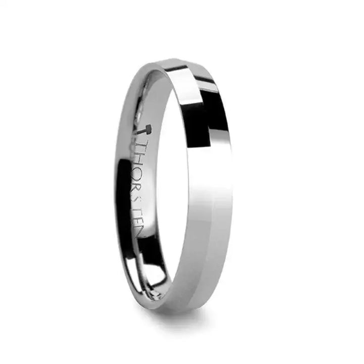 SHOGUN Knife Edge Tungsten Wedding Band - 4mm & 8mm - Larson Jewelers