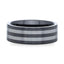 DIPLO Ceramic ring with Tungsten Inlay With Flat Polished Edges - Larson Jewelers