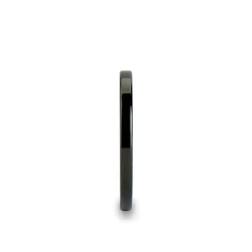 CHARLOTTE Black Flat Shaped Tungsten Wedding Ring for Her - 2mm - Larson Jewelers