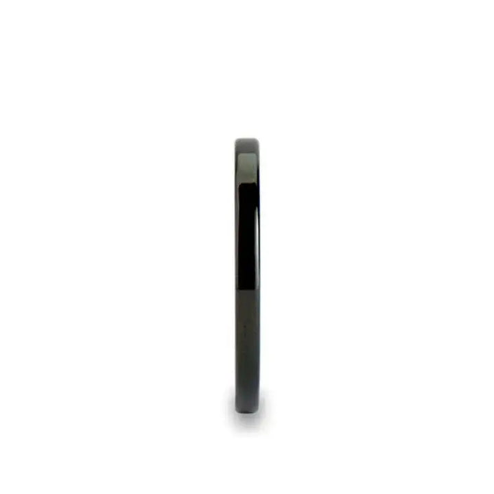 CHARLOTTE Black Flat Shaped Tungsten Wedding Ring for Her - 2mm - Larson Jewelers