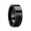 CHARLOTTE Black Flat Shaped Tungsten Wedding Ring for Her - 2mm - Larson Jewelers