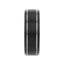 NOCTURNE Black Beveled Tungsten Carbide Band with Polished Grooves and Brushed Finish - 6mm or 8mm - Larson Jewelers