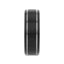 NOCTURNE Black Beveled Tungsten Carbide Band with Polished Grooves and Brushed Finish - 6mm or 8mm - Larson Jewelers